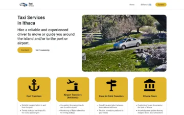 desktop screenshot of https://taxiithaca.gr/