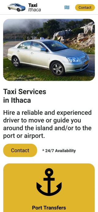 Mobile screenshot of taxiithaca.gr