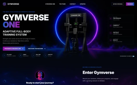 Desktop screenshot of gymverse.com