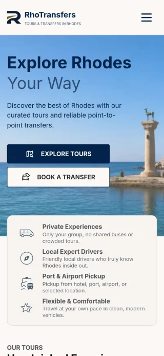 Mobile screenshot of rhotransfers.com