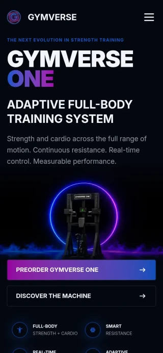 Mobile screenshot of gymverse.com